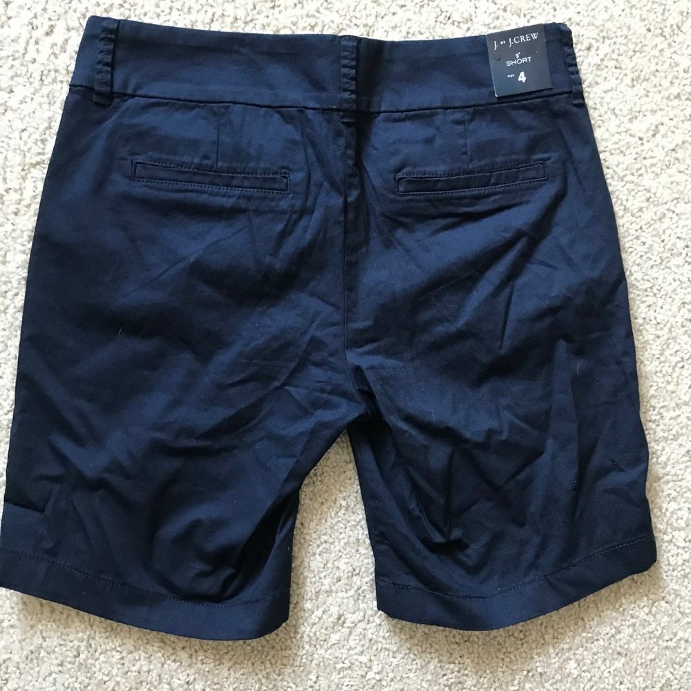 Women J. Crew 9" shorts New with Tag Size 4 Color Blue NWT - Picture 4 of 6